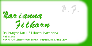 marianna filkorn business card